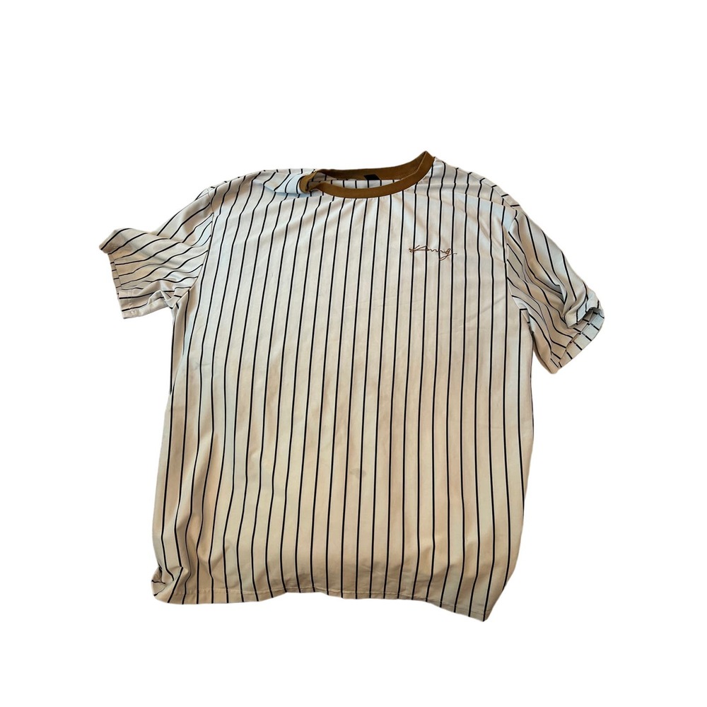 Shein Poly/Cotton Blend Striped "Young" T-Shirt Mens XL